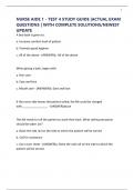 NURSE AIDE 1 - TEST 4 STUDY GUIDE &vert;ACTUAL EXAM QUESTIONS &vert; WITH COMPLETE SOLUTIONS&sol;NEWEST UPDATE