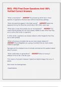 BIOL 1P92 Final Exam Questions And 100&percnt;  Verified Correct Answers