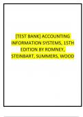 &lbrack;TEST BANK&rsqb; ACCOUNTING INFORMATION SYSTEMS&comma; 15TH EDITION BY ROMNEY&comma; STEINBART&comma; SUMMERS&comma; WOOD