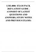LML4806 EXAM PACK 2025 LATEST GUIDE &period; &lpar;CONSIST OF LATEST QUESTIONS AND ANSWERS&comma; STUDY NOTES AND PREVIOUS EXAMS&rpar;