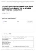 2025 ISSA Youth Fitness Trainer ACTUAL EXAM TEST QUESTIONS & ANSWERS &lpar;A&plus; GRADED 100&percnt; VERIFIED&rpar; 2025 LATEST&excl;&excl;