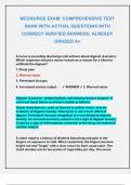 MEDSURGE EXAM&period; COMPREHENSIVE TEST BANK WITH ACTUAL QUESTIONS WITH CORRECT VERIFIED ANSWERS&period; ALREADY GRADED A&plus; 