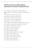 CPCS acronyms & abbreviations Questions & Answers Already Passed