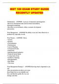 MGT 100 EXAM STUDY GUIDE RECENTLY UPDATED