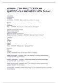 AIPMM - CPM PRACTICE EXAM QUESTIONS & ANSWERS 100&percnt; Solved 