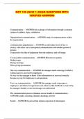 MGT 100 &lpar;QUIZ 1&rpar; EXAM QUESTIONS WITH VERIFIED ANSWERS