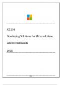 AZ 204 Developing Solutions for Microsoft Azure - Latest Mock Exam 2025 - MS&lpar;Qns & Ans&rpar;