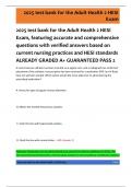 2025 test bank for the Adult Health 2 HESI  Exam&comma; featuring accurate and comprehensive  questions with verified answers based on  current nursing practices and HESI standards  ALREADY GRADED A&plus; GUARANTEED PASS 2 