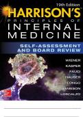 Test Bank For Harrison s principles of internal medicine self assessment and board review 19 Edition