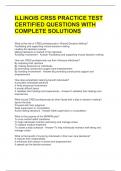 ILLINOIS CRSS PRACTICE TEST CERTIFIED QUESTIONS WITH COMPLETE SOLUTIONS 