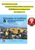 Solution Manual for Principles of Auditing and Other Assurance Services 22nd Edition by Ray Whittington&comma; Kurt Pany&comma; All Chapters 1 - 21&comma; Complete Newest Version