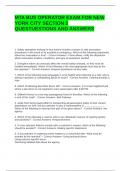 MTA BUS OPERATOR EXAM FOR NEW YORK CITY SECTION 2 QUESTUESTIONS AND ANSWERS