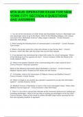 MTA BUS OPERATOR EXAM FOR NEW YORK CITY SECTION 4 QUESTIONS AND ANSWERS