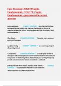 Epic Training COG170 Cogito Fundamentals&comma; COG170&colon; Cogito Fundamentals -questions with correct answers