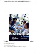 TEST BANK Business Law in Canada 13 Edition by Richard Yates Chapters 1-16