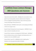 Certified Texas Contract Manager 2025 Questions and Answers