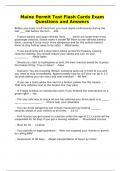 Maine Permit Test Flash Cards Exam Questions and Answers