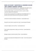 NURA 303 EXAM 1 QUESTIONS & ANSWERS SOLVED 100&percnt; CORRECT&sol;NEWEST UPDATE