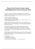 Pharm Hesi Practice Exam Latest Update&lpar;Questions And Answers&rpar; 2024