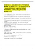 PAEA EOC & SUMMATIVE PRACTICE EXAM NEWEST 2024-2025 COMPLETE 168 QUESTIONS AND CORRECT DETAILED ANSWERS &lpar;VERIFIED ANSWERS&rpar;
