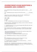 JOURNEYMAN'S EXAM QUESTIONS & ANSWERS 100&percnt; CORRECT&excl;&excl;