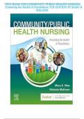 Test Bank - Community&sol;Public Health Nursing&comma; 8th Edition &lpar;Nies&comma; 2024&rpar;&comma; Chapter 1-34 &vert; All Chapters