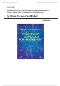 Test Bank for Information Technology for Management&colon; Driving Digital Transformation to Increase Local and Global Performance&comma; Growth and Sustainability&comma; 12th Edition&comma; Chapter 1-14