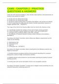 CAMS - CHAPTER 2 - PRACTICE QUESTIONS & ANSWERS