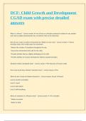 DCF Child Growth and Development CGAD exam &lpar;172 most tested questions&rpar; with precise detailed answers 