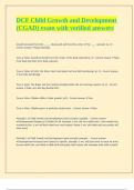 DCF Child Growth and Development &lpar;CGAD&rpar; exam with verified answers 
