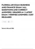 FLORIDA AIR EXAM BUSINESS AND FINANCE EXAM &vert; ALL QUESTIONS AND CORRECT ANSWERS &vert; GRADED A&plus; &vert; LATEST EXAM &vert; VERIFIED ANSWERS &vert; JUST RELEASED