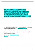   ICC &lpar;EC&rpar; SOILS 1 &ndash; 130 EXAM WITH CORRECT QUESTIONS AND CORRECTRY ANALYZED ANSWERS &lpar;ACTUAL EXAM&rpar; ALREADY GRADED A&plus; LATEST 2025 &ndash; 2026 