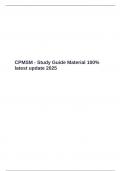 CPMSM - Study Guide Material 100&percnt; latest update 2025