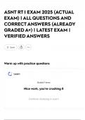 ASNT RT I EXAM 2025 &lpar;ACTUAL EXAM&rpar; &vert; ALL QUESTIONS AND CORRECT ANSWERS &lpar;ALREADY GRADED A&plus;&rpar; &vert; LATEST EXAM &vert; VERIFIED ANSWERS