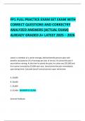 FP1 FULL PRACTICE EXAM SET EXAM WITH CORRECT QUESTIONS AND CORRECTRY ANALYZED ANSWERS &lpar;ACTUAL EXAM&rpar; ALREADY GRADED A&plus; LATEST 2025 &ndash; 2026 