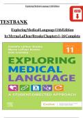 Test bank for exploring medical language 11th edition by myrna lafleur brooks