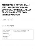ASNT LEVEL III ACTUAL EXAM 2025 &vert; ALL QUESTIONS AND CORRECT ANSWERS &vert; ALREADY GRADED A&plus; &vert; LATEST EXAM &vert; VERIFIED ANSWERS