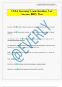 USAA Licensing Exam Questions And Answers 100&percnt; Pass