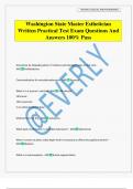 Washington State Master Esthetician Written Practical Test Exam Questions And Answers 100&percnt; Pass