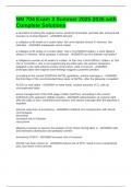 NM 704 Exam 3 Summer 2025-2026 with Complete Solutions