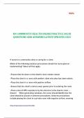 RN COMMUNITY HEALTH ONLINE PRACTICE 2023B QUESTIONS AND ANSWERS LATEST UPDATES 2025