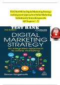 TEST BANK for Digital Marketing Strategy&colon; An Integrated Approach to Online Marketing 3rd Edition by Simon Kingsnorth&period; All Chapters 1-22&period;