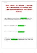 APHY 101 IVY TECH Exam 1&sol; Midterm 2025&semi; Brand New Actual Exam With 100&percnt; Verified Questions And Correct Answers&period;