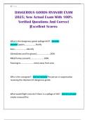 DANGEROUS GOODS RYANAIR EXAM 2025&semi; New Actual Exam With 100&percnt; Verified Questions And Correct &vert;Excellent Scores