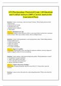 ATI Pharmacology Proctored Exam &vert; 100 Questions and Verified Answers &lpar;100&percnt; Correct Answers for Guaranteed Pass&rpar;