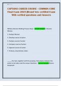 CAPTAINS CAREER COURSE - COMMON CORE Final Exam 2025 &vert;Brand New certified Exam With verified questions and Answers