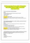 ATI Pharmacology Proctor 2025 &vert; 70 Questions and Verified Answers &lpar;100&percnt; Correct for Guaranteed Pass&rpar;