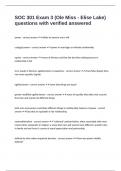 SOC 301 Exam 3 &lpar;Ole Miss - Elise Lake&rpar; questions with verified answered