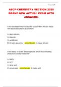 ASCP-CHEMISTRY SECTION 2025  BRAND NEW ACTUAL EXAM WITH  ANSWERS&period;
