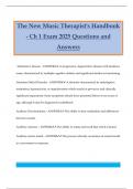 The New Music Therapist's Handbook - Ch 1 Exam 2025 Questions and Answers